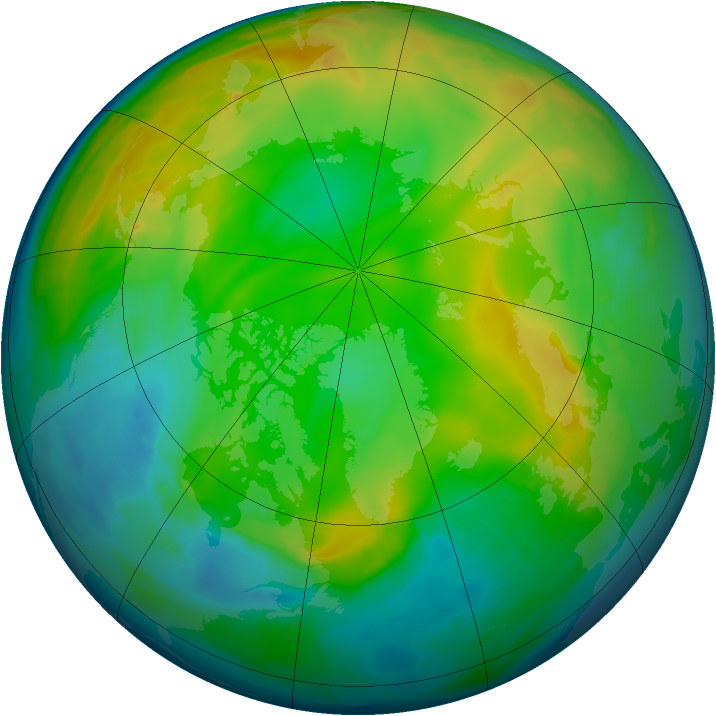 Arctic ozone map for 08 December 2014